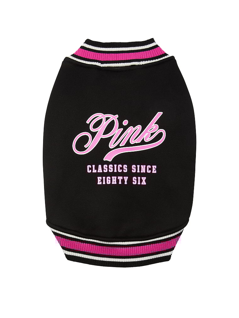 Розовая университетская куртка для щенков Pink, черный
Розовая университетская куртка для щенков Pink, черный