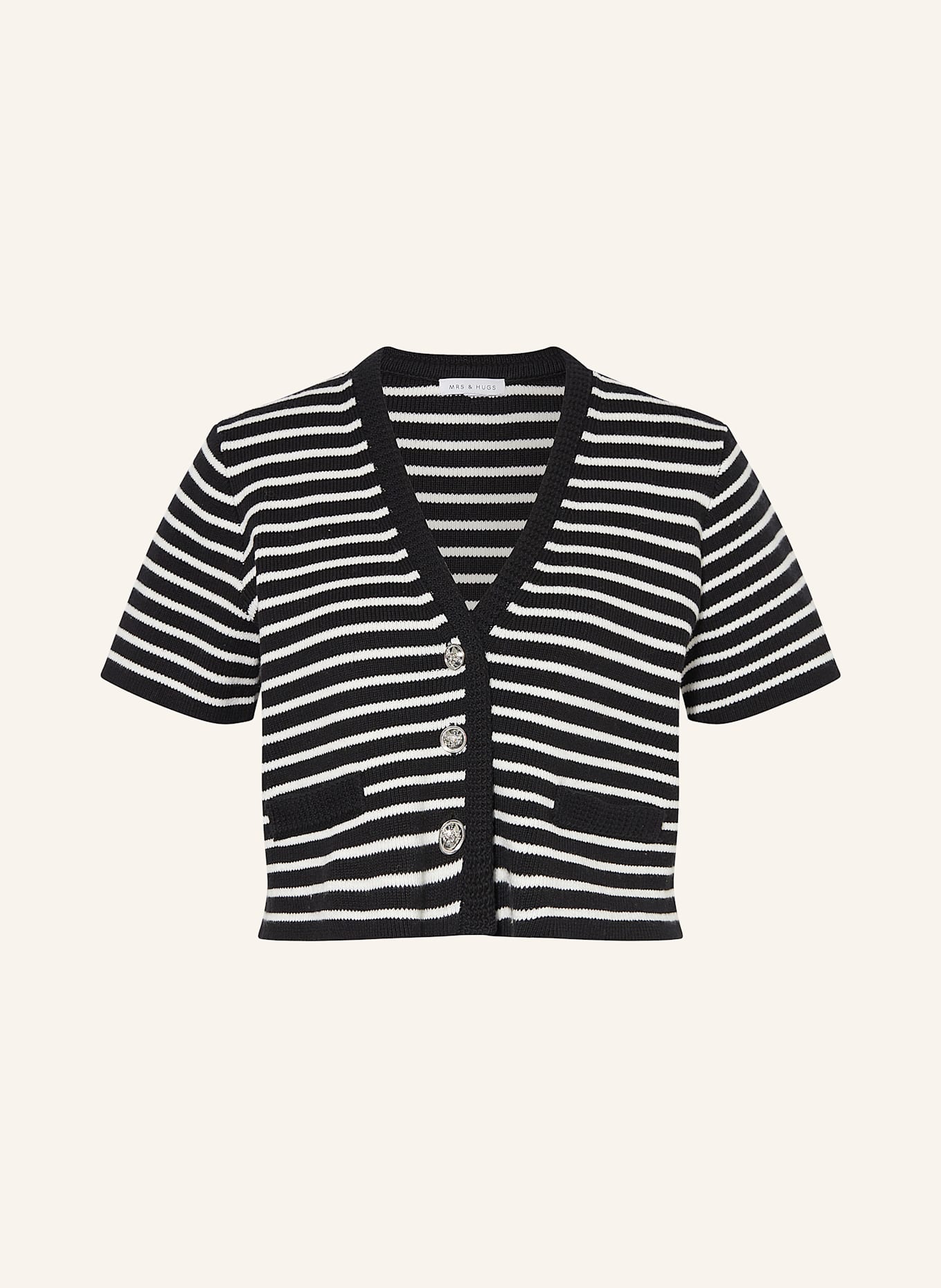 Укороченный кардиган Mrs & Hugs, черный 
Укороченный кардиган Mrs & Hugs, черный
