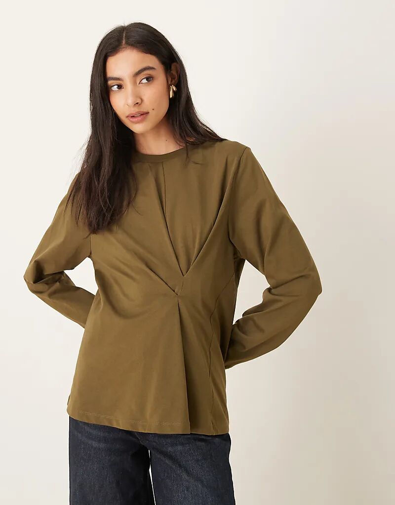 Лонгслив ASOS DESIGN с длинными рукавами и складками оливкового цвета
Лонгслив ASOS DESIGN с длинными рукавами и складками оливкового цвета