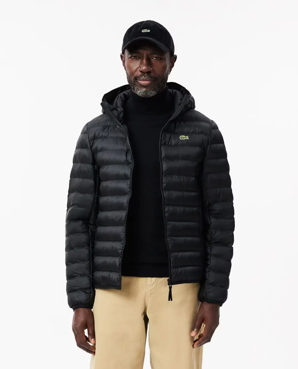 Мужская водонепроницаемая стеганая куртка-пуховик с капюшоном Lacoste, чёрный
Мужская водонепроницаемая стеганая куртка-пуховик с капюшоном Lacoste, чёрный