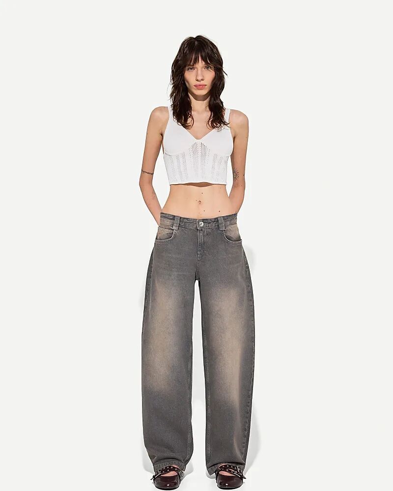 Джинсы Bershka Barrel серого цвета
Джинсы Bershka Barrel серого цвета