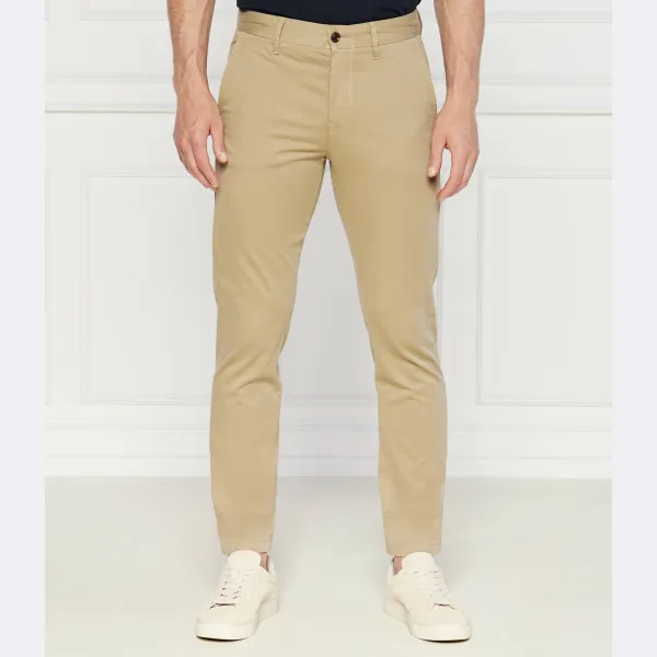 Зауженные брюки чинос скино-табер Boss, бежевый
Зауженные брюки чинос скино-табер Boss, бежевый