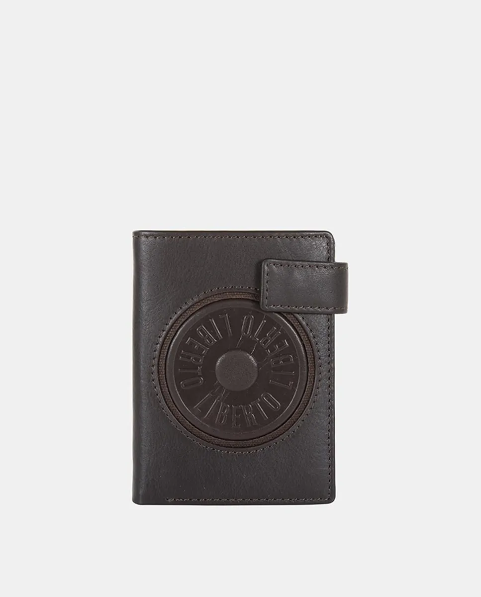 Вертикальный кошелек с отделением для монет и застежкой Liberto, коричневый
Вертикальный кошелек с отделением для монет и застежкой Liberto, коричневый