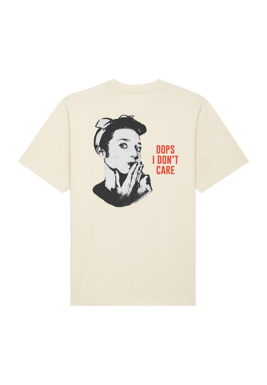 Футболка с принтом OOPS I DON'T CARE BACK HEAVYWEIGHT Mira Paris, кремовый 
Футболка с принтом OOPS I DON'T CARE BACK HEAVYWEIGHT Mira Paris, кремовый