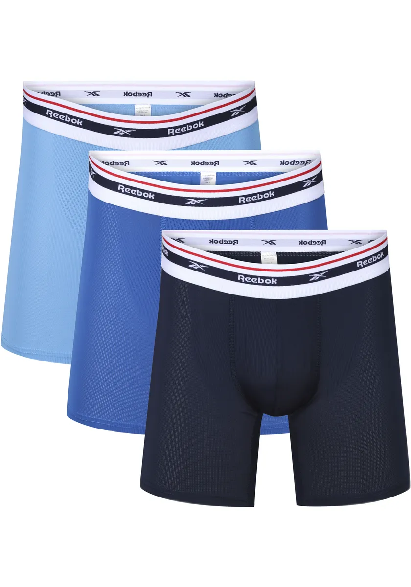Боксеры Reebok "Мужские спортивные шорты RBK Med FINLO" (3 шт. в упаковке), с эластичным поясом с логотипом, цвет Blautöne
Боксеры Reebok "Мужские спортивные шорты RBK Med FINLO" (3 шт. в упаковке), с эластичным поясом с логотипом, цвет Blautöne