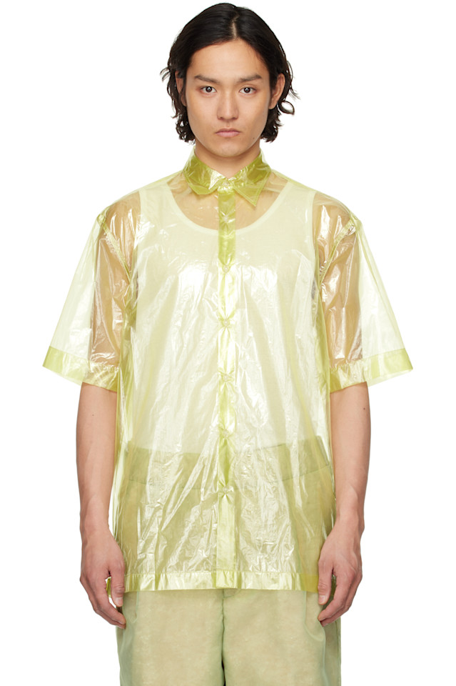 Прозрачная блузка Dries Van Noten, цвет lime 
Прозрачная блузка Dries Van Noten, цвет lime