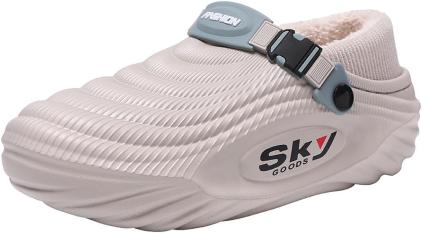 Мужские бежевые сабо с флисовой подкладкой, теплые и удобные слипоны с регулируемым ремешком, стильные мягкие тапочки для дома и улицы Foavt
Мужские бежевые сабо с флисовой подкладкой, теплые и удобные слипоны с регулируемым ремешком, стильные мягкие тапочки для дома и улицы Foavt