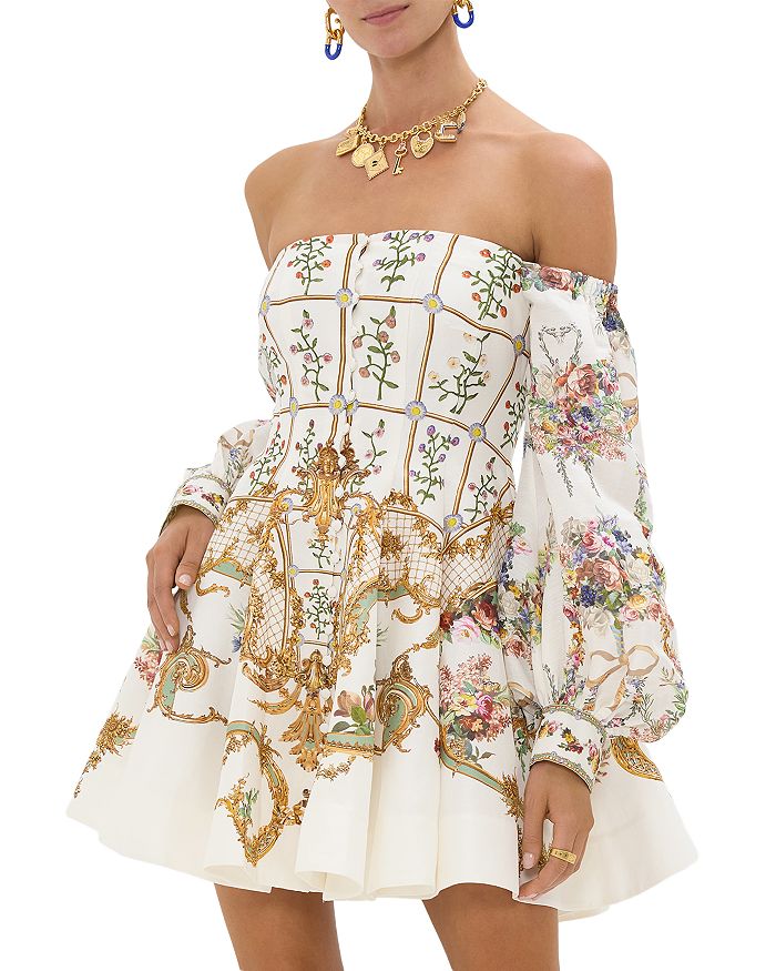 Платье с открытыми плечами Camilla, мультиколор 
Платье с открытыми плечами Camilla, мультиколор