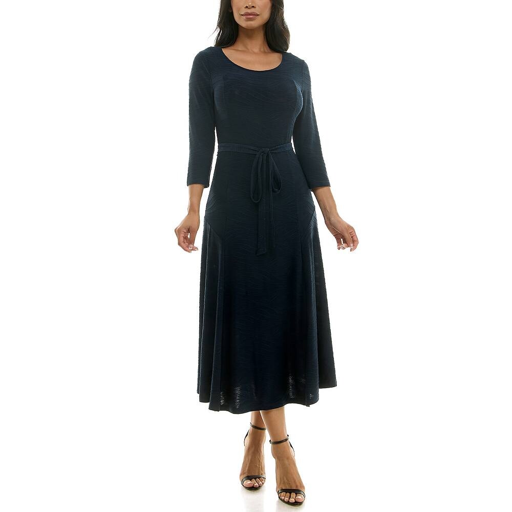 Женское платье миди с длинными рукавами и завязкой на талии Nina Leonard Sylvia, цвет Navy Stitched
Женское платье миди с длинными рукавами и завязкой на талии Nina Leonard Sylvia, цвет Navy Stitched