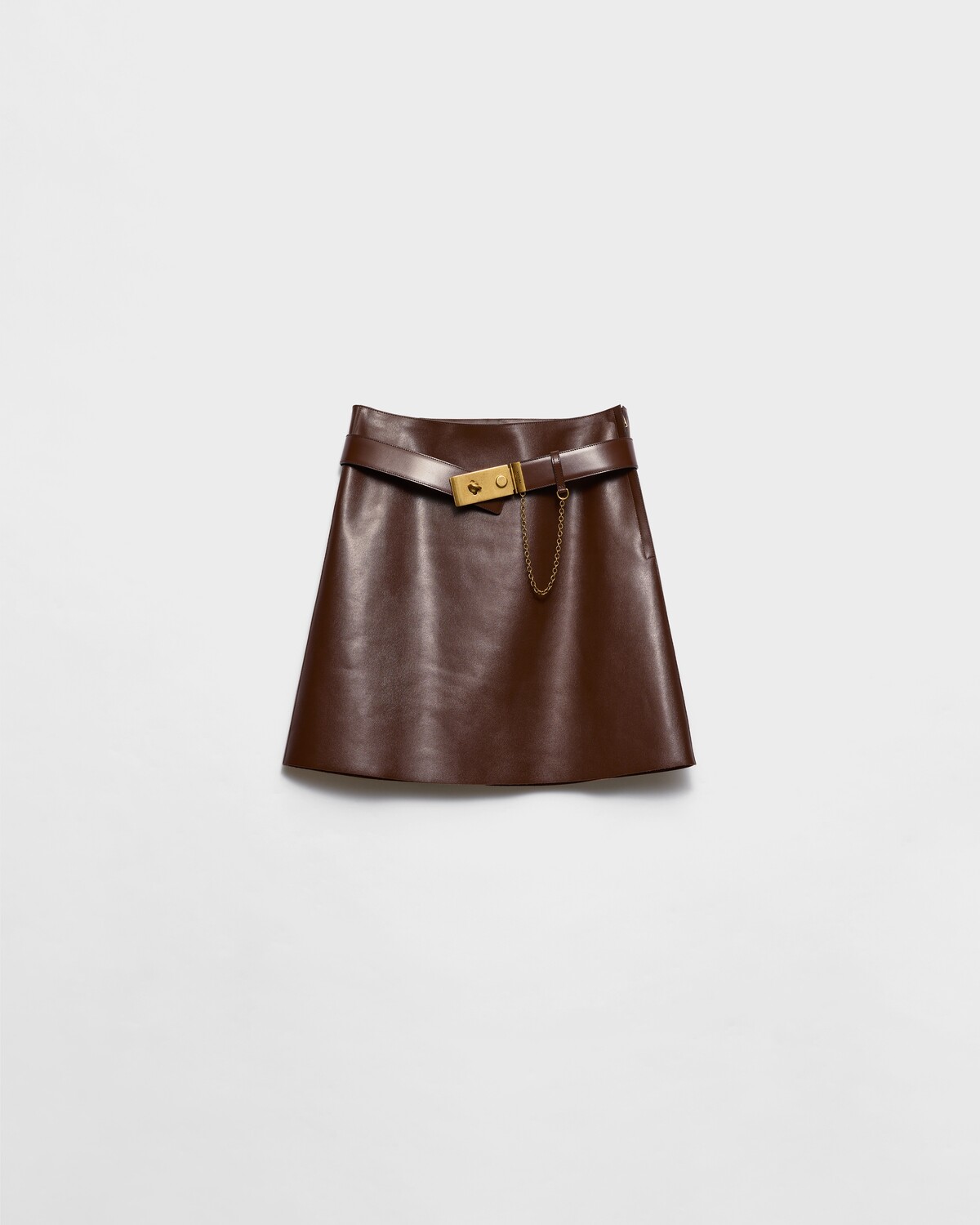 Кожаная мини-юбка Prada, коричневый
Кожаная мини-юбка Prada, коричневый