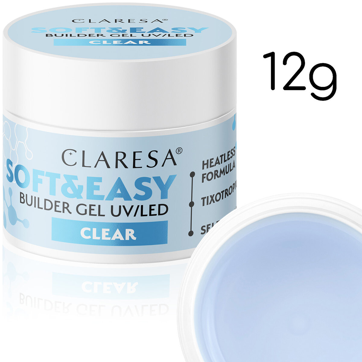 Claresa, Конструирующий гель Soft&easy, прозрачный, 12 г
Claresa, Конструирующий гель Soft&easy, прозрачный, 12 г