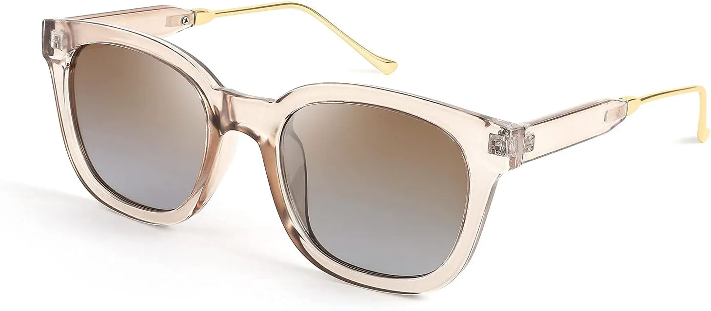 Солнцезащитные очки FEISEDY Square Polarized для женщин и мужчин, в стиле ретро, с линзами UV400, артикул B2624, 005 Champagne Frame Crystal Brown Gradient Lens
Солнцезащитные очки FEISEDY Square Polarized для женщин и мужчин, в стиле ретро, с линзами UV400, артикул B2624, 005 Champagne Frame Crystal Brown Gradient Lens
