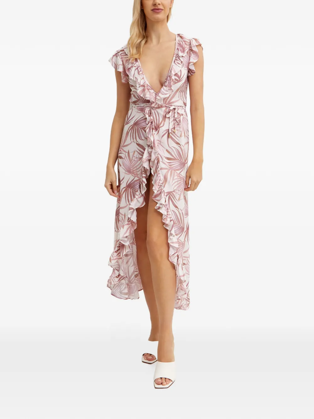 Асимметричное платье с принтом "пальмы" Lizzie Caha Capo Dubai, белый
Асимметричное платье с принтом "пальмы" Lizzie Caha Capo Dubai, белый