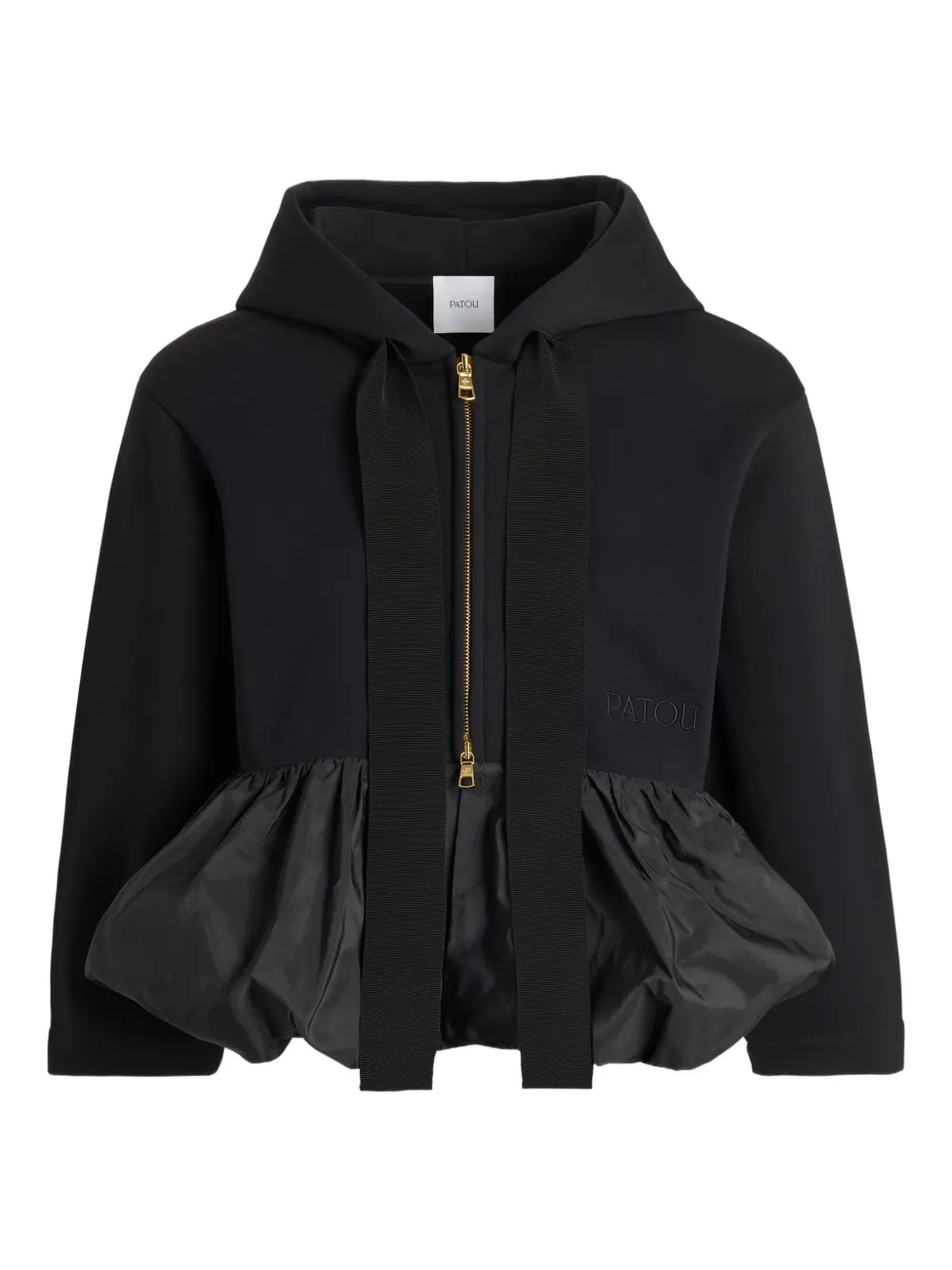Худи на молнии с оборками PATOU, черный
Худи на молнии с оборками PATOU, черный