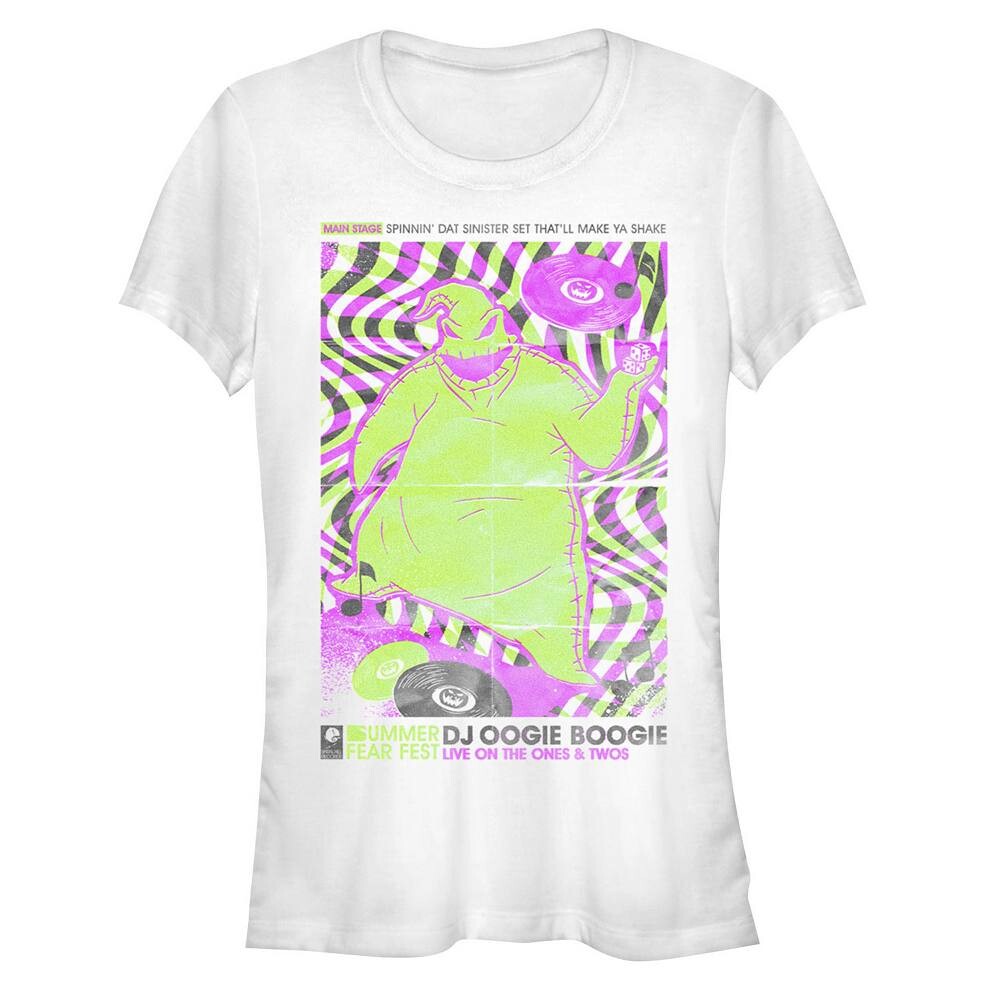 Женская футболка Disney's «Кошмар перед Рождеством» Dj Oogie Boogie Licensed Character, белый 
Женская футболка Disney's «Кошмар перед Рождеством» Dj Oogie Boogie Licensed Character, белый