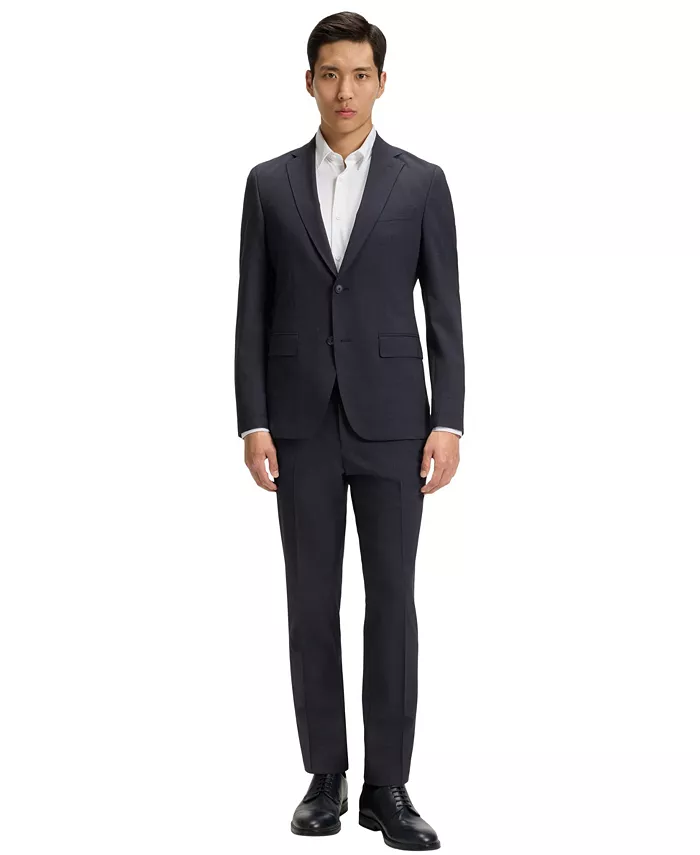 Мужской эластичный костюм приталенного кроя из моющейся ткани с микроузором Hugo Boss, синий
Мужской эластичный костюм приталенного кроя из моющейся ткани с микроузором Hugo Boss, синий