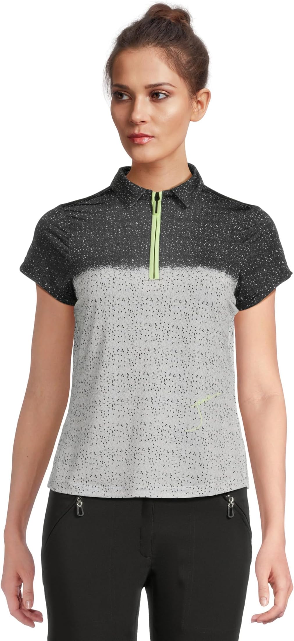 Женское поло с принтом в горошек Jamie Sadock, Black
Женское поло с принтом в горошек Jamie Sadock, Black