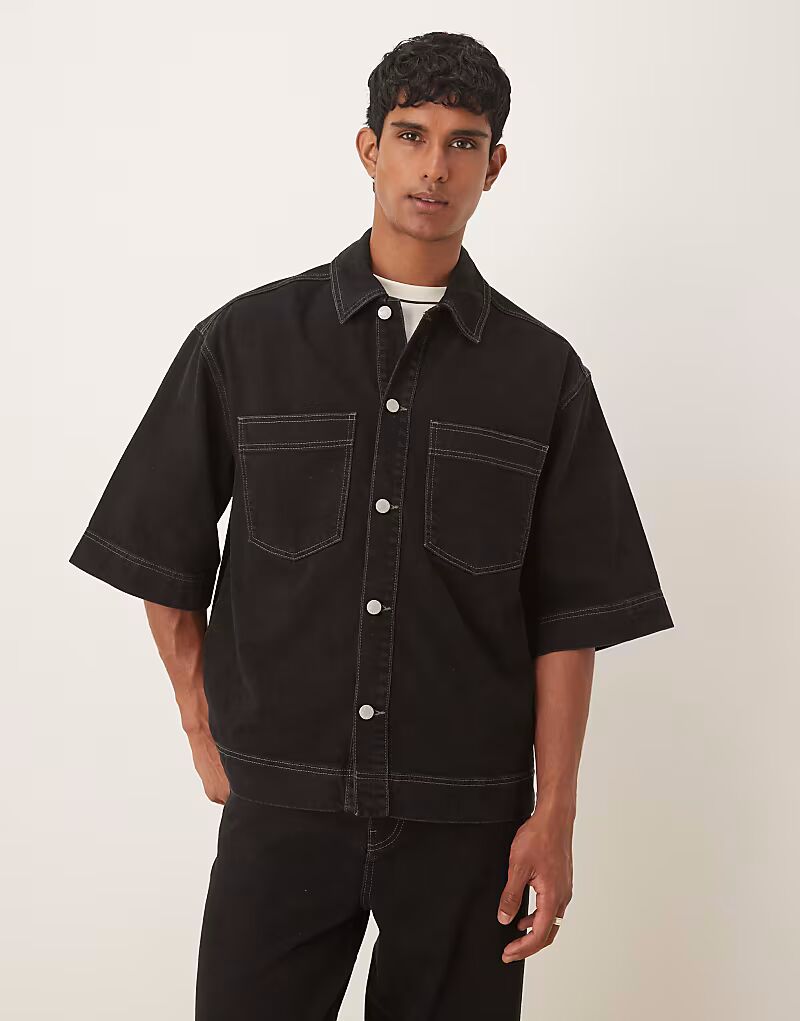Черная джинсовая рубашка Asos Design
Черная джинсовая рубашка Asos Design