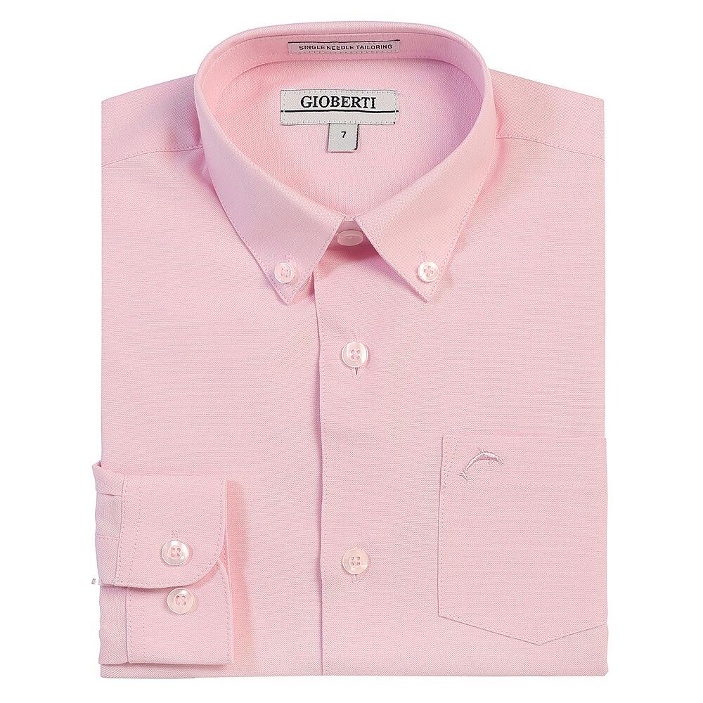 Оксфордская классическая рубашка с длинными рукавами для мальчиков Gioberti, розовый
Оксфордская классическая рубашка с длинными рукавами для мальчиков Gioberti, розовый