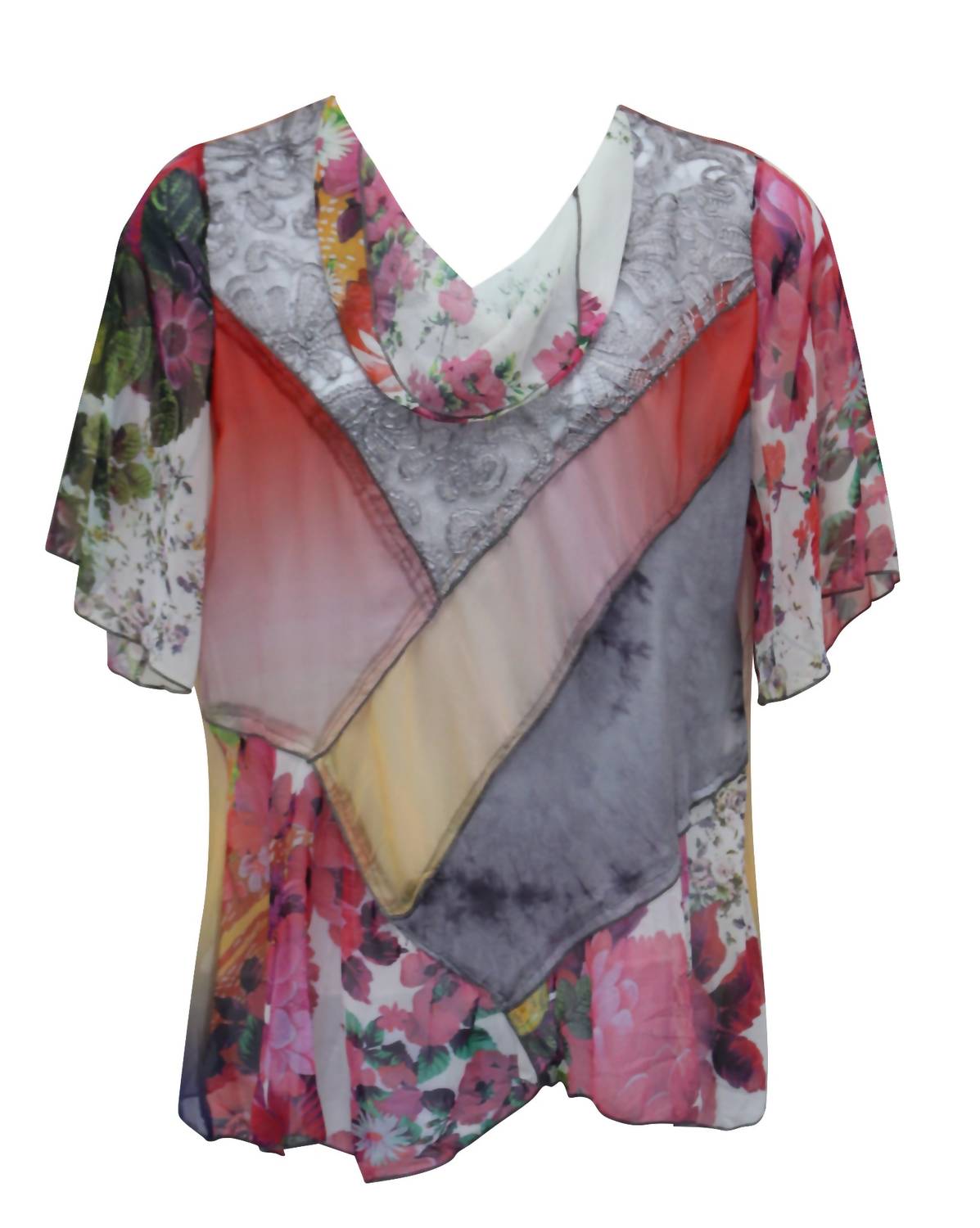 LV Collection Топ с цветочным принтом и воротником-хомутом, красный
LV Collection Топ с цветочным принтом и воротником-хомутом, красный