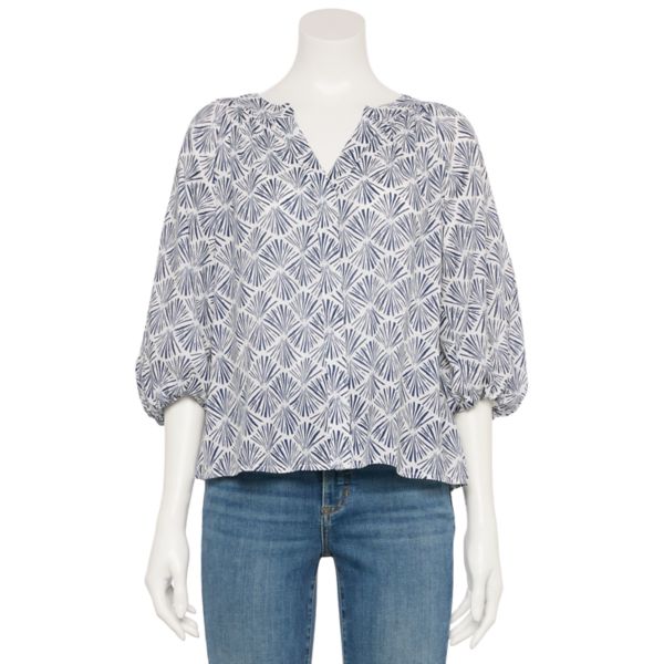 Женский адаптивный топ с присборенными рукавами и рукавами-фонариками Sonoma Goods For Life, цвет navy shell print
Женский адаптивный топ с присборенными рукавами и рукавами-фонариками Sonoma Goods For Life, цвет navy shell print