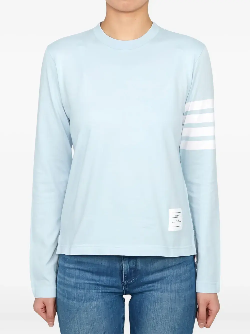 Свитер с рукавами и четырьмя перекладинами THOM BROWNE, синий
Свитер с рукавами и четырьмя перекладинами THOM BROWNE, синий