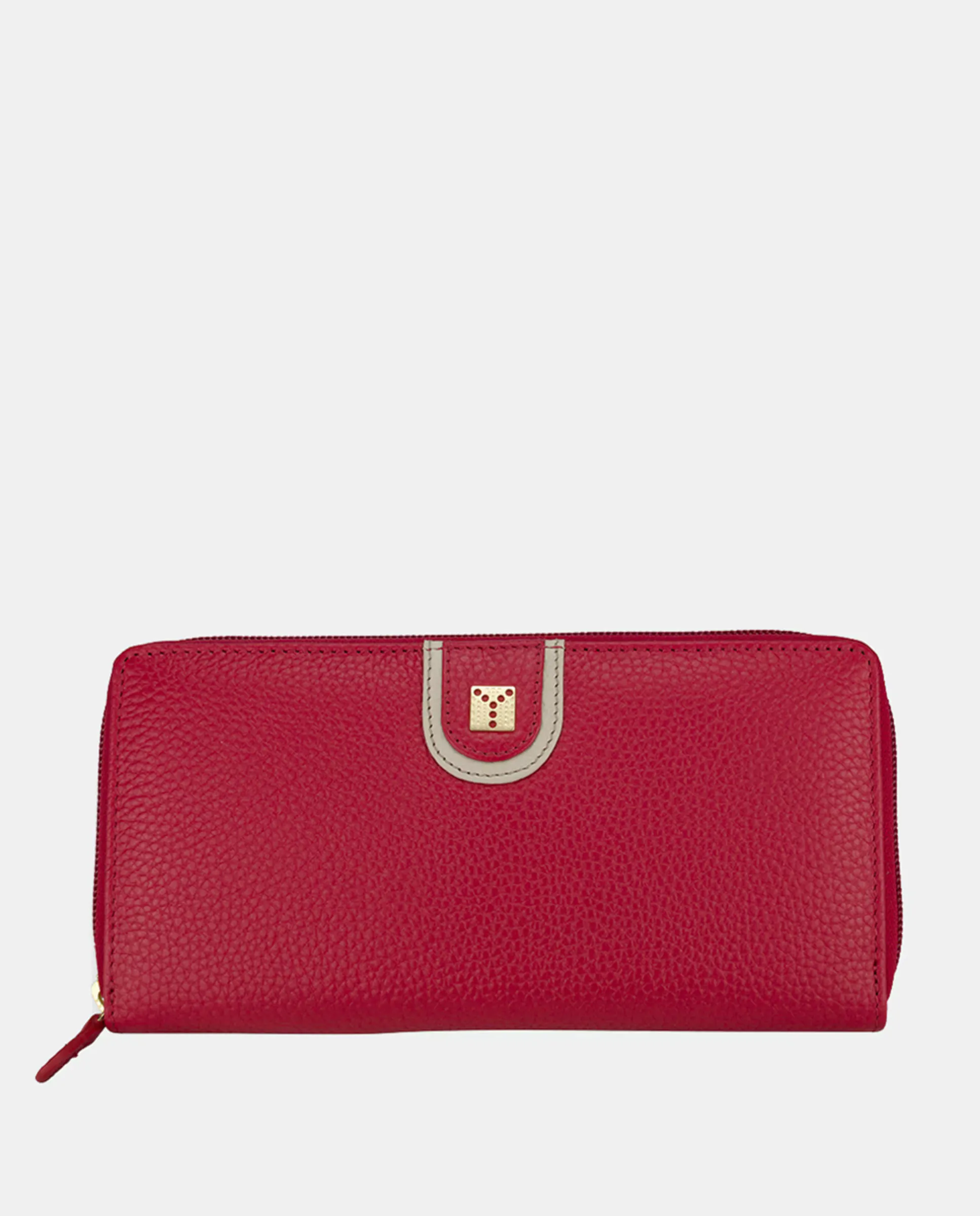 Женский большой кошелек YANCCI из кожи с широкой контрастной отделкой цвета ivory на ремешке и металлическим логотипом золотого цвета, красный
Женский большой кошелек YANCCI из кожи с широкой контрастной отделкой цвета ivory на ремешке и металлическим логотипом золотого цвета, красный