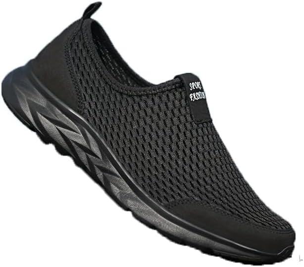 Кроссовки HoaloX для мужчин с сетчатым верхом без шнурков - спортивная обувь - удобные и дышащие прогулочные туфли, черный
Кроссовки HoaloX для мужчин с сетчатым верхом без шнурков - спортивная обувь - удобные и дышащие прогулочные туфли, черный
