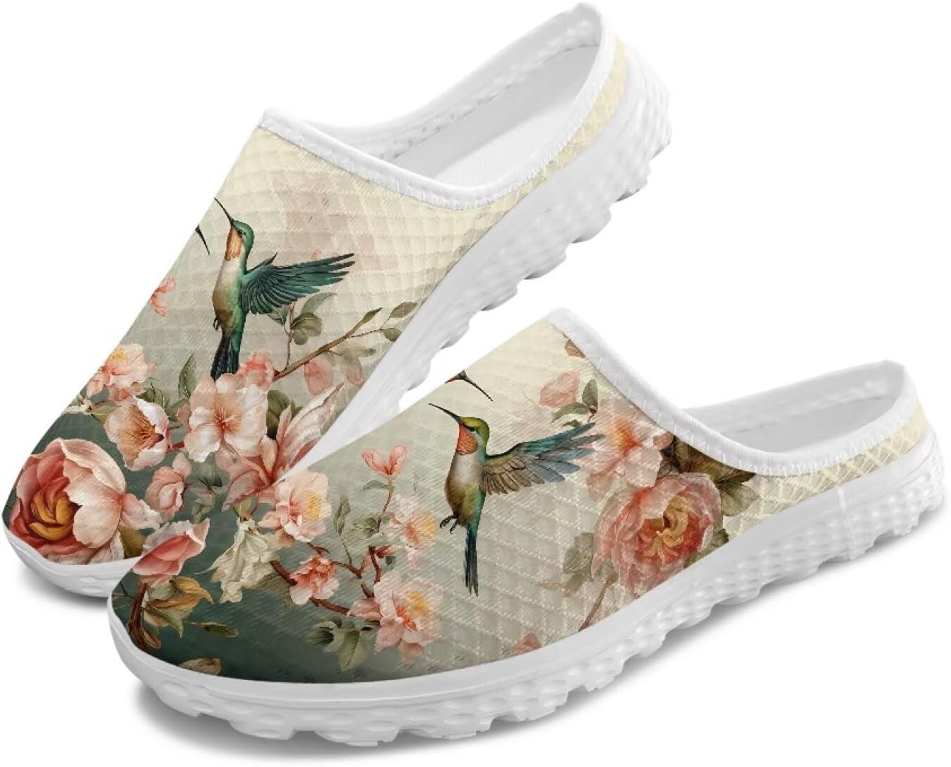 Женские мюли и сабо Tomeusey, садовая обувь, кроссовки без задника - летние сетчатые тапочки с противоскользящей подошвой, обувь для прогулок на улице, Hummingbird Flower-1
Женские мюли и сабо Tomeusey, садовая обувь, кроссовки без задника - летние сетчатые тапочки с противоскользящей подошвой, обувь для прогулок на улице, Hummingbird Flower-1
