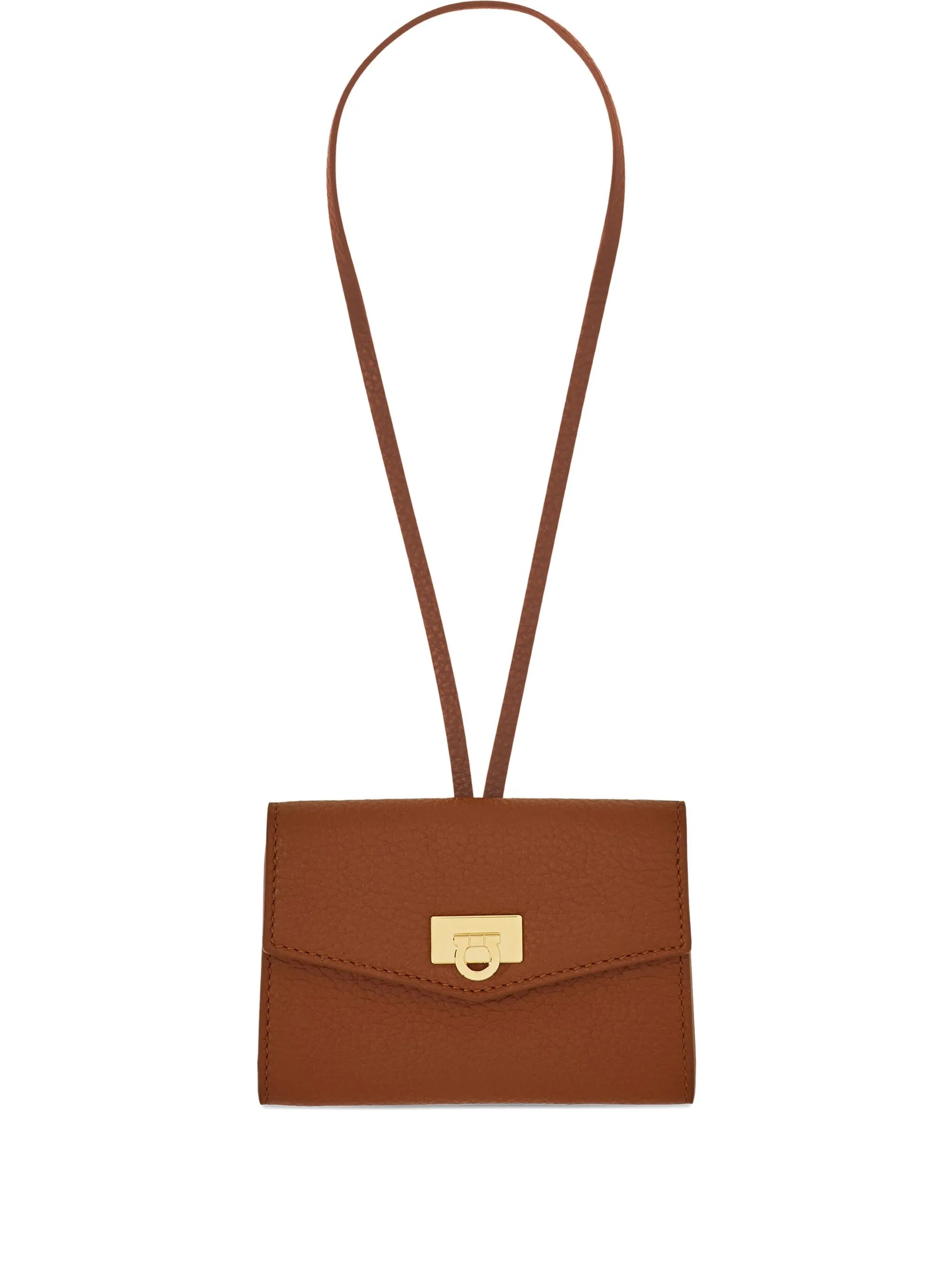 Картхолдер с декором Gancini Ferragamo, коричневый
Картхолдер с декором Gancini Ferragamo, коричневый