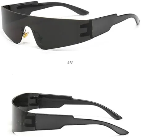 Солнцезащитные очки 2026 года для женщин и мужчин, модные панк-очки без оправы, цельные линзы, спортивные очки с защитой от УФ-излучения UV400 MTZJH, Black Black
Солнцезащитные очки 2026 года для женщин и мужчин, модные панк-очки без оправы, цельные линзы, спортивные очки с защитой от УФ-излучения UV400 MTZJH, Black Black