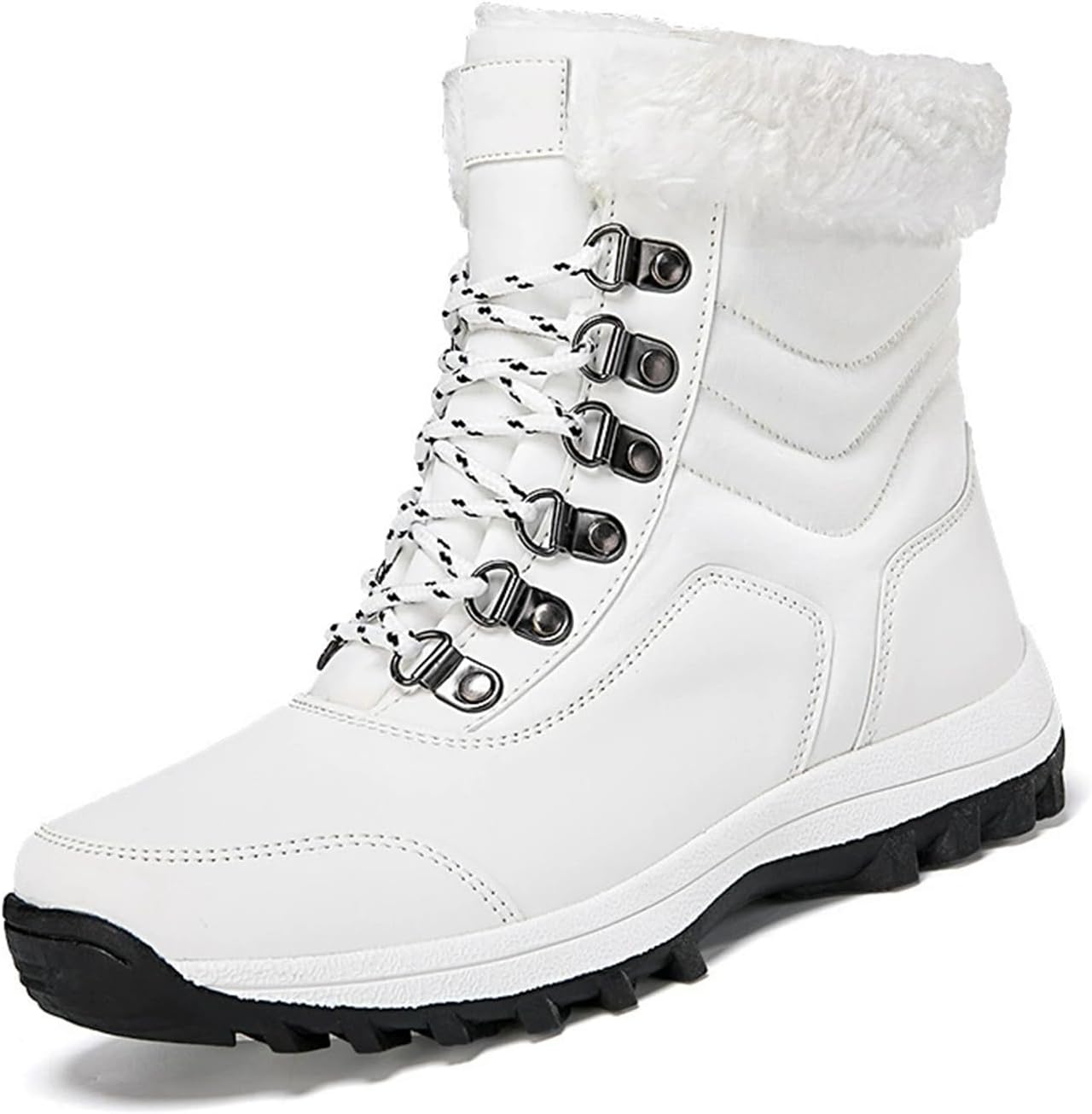 Модные зимние ботинки Cydmoty с высоким голенищем - стильные утепленные ботинки на шнуровке с противоскользящей подошвой, белый
Модные зимние ботинки Cydmoty с высоким голенищем - стильные утепленные ботинки на шнуровке с противоскользящей подошвой, белый