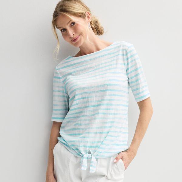 Женский топ с завязками спереди Croft & Barrow, цвет aqua wave stripe
Женский топ с завязками спереди Croft & Barrow, цвет aqua wave stripe