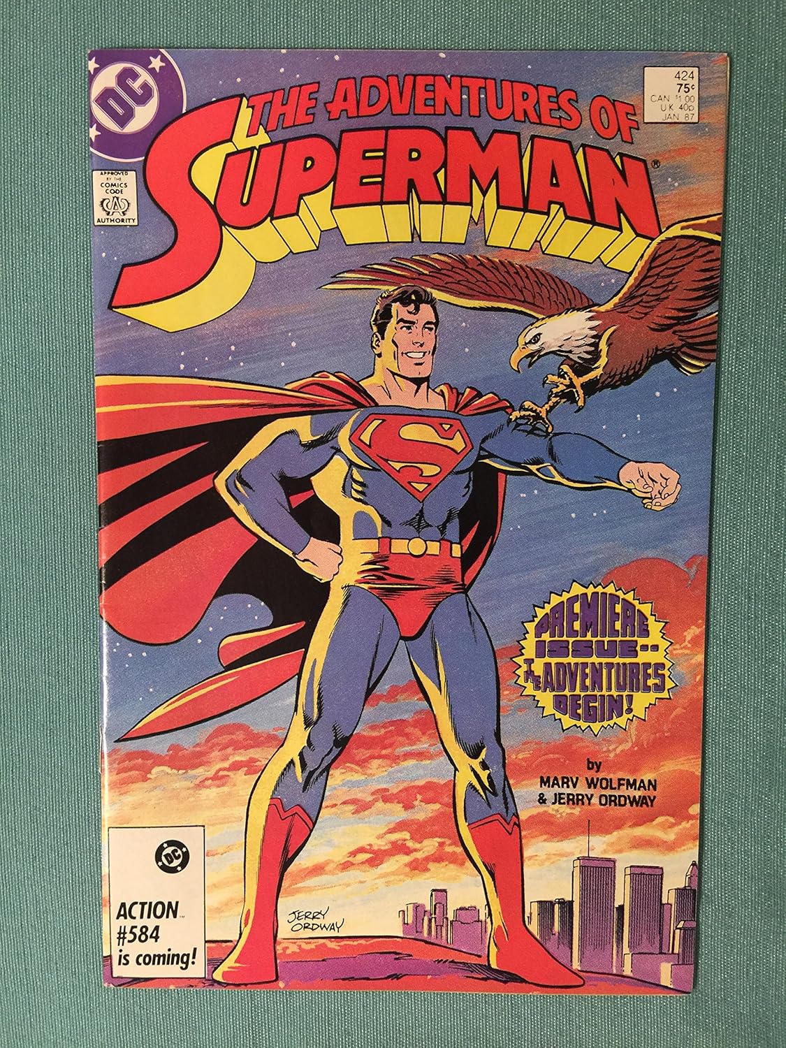 The Adventures Of Superman 424 (Man O' War!, Volume1) (DC Comics)
The Adventures Of Superman 424 (Man O' War!, Volume1) (DC Comics)