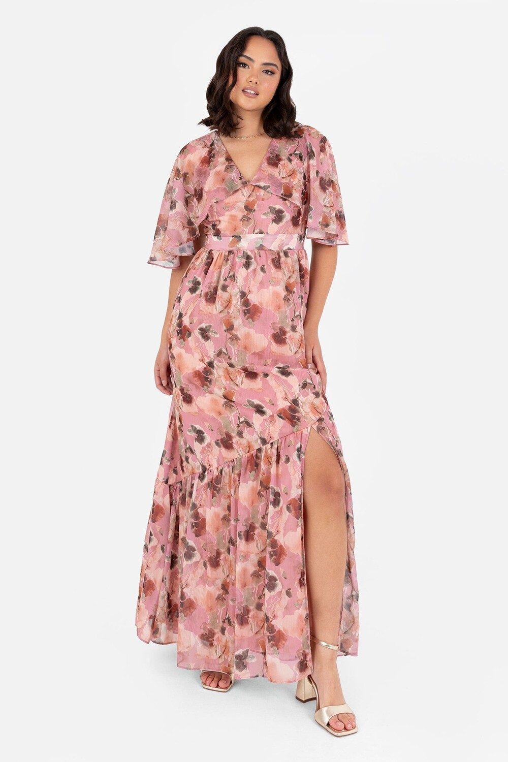 Платье макси с асимметричным швом и рукавами накидкой Lovedrobe, красный
Платье макси с асимметричным швом и рукавами накидкой Lovedrobe, красный