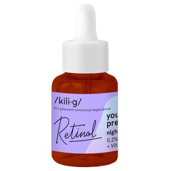 Ночная сыворотка для лица с ретинолом, 30 мл Kilig Retinol
Ночная сыворотка для лица с ретинолом, 30 мл Kilig Retinol