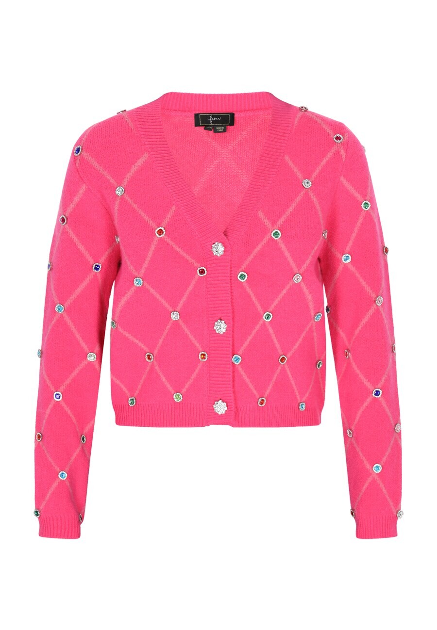 Вязаный кардиган faina Knit Cardigan, фуксия
Вязаный кардиган faina Knit Cardigan, фуксия