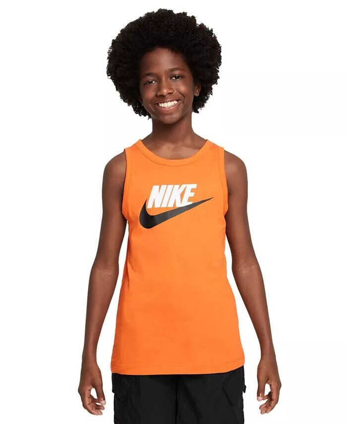 Спортивная одежда для больших детей Essential Хлопковая майка на бретелях Nike, оранжевый
Спортивная одежда для больших детей Essential Хлопковая майка на бретелях Nike, оранжевый