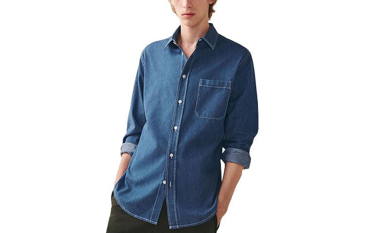 Рубашка мужская Hermes джинсовая, синий
Рубашка мужская Hermes джинсовая, синий