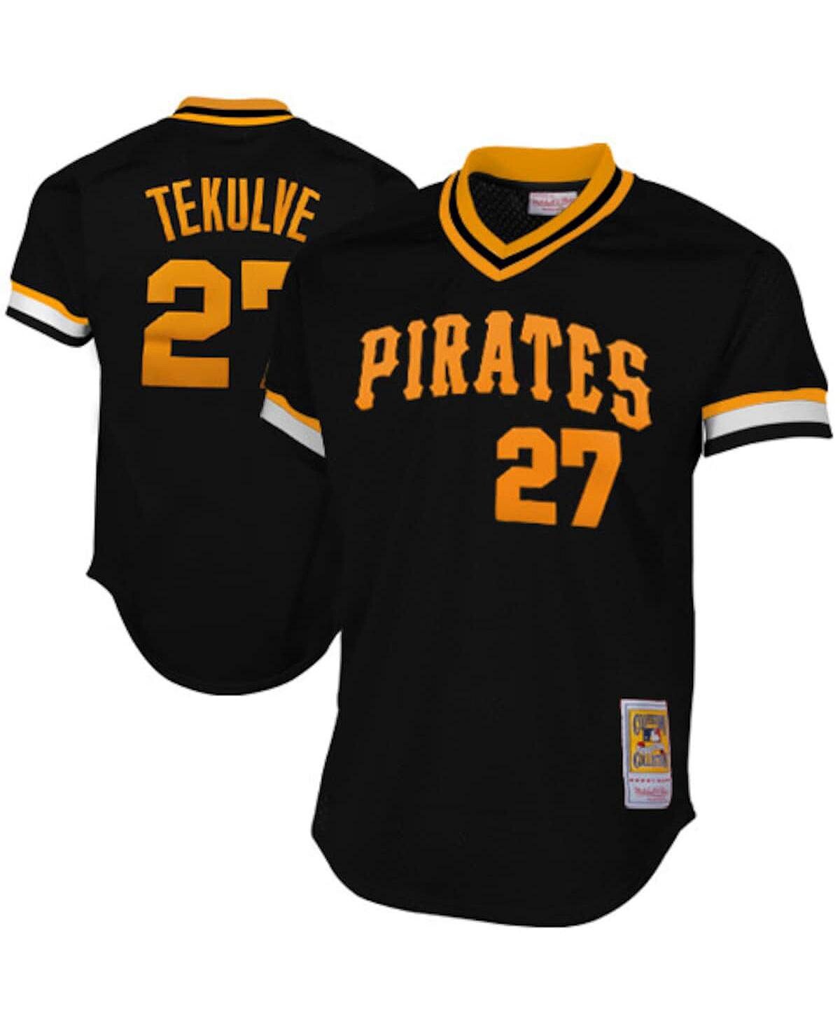 Мужская аутентичная тренировочная майка Pittsburgh Pirates Kent Tekulve 1982 Cooperstown Collection - черная Mitchell & Ness 
Мужская аутентичная тренировочная майка Pittsburgh Pirates Kent Tekulve 1982 Cooperstown Collection - черная Mitchell & Ness