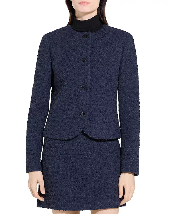 Чистая куртка с круглым вырезом Theory, синий
Чистая куртка с круглым вырезом Theory, синий