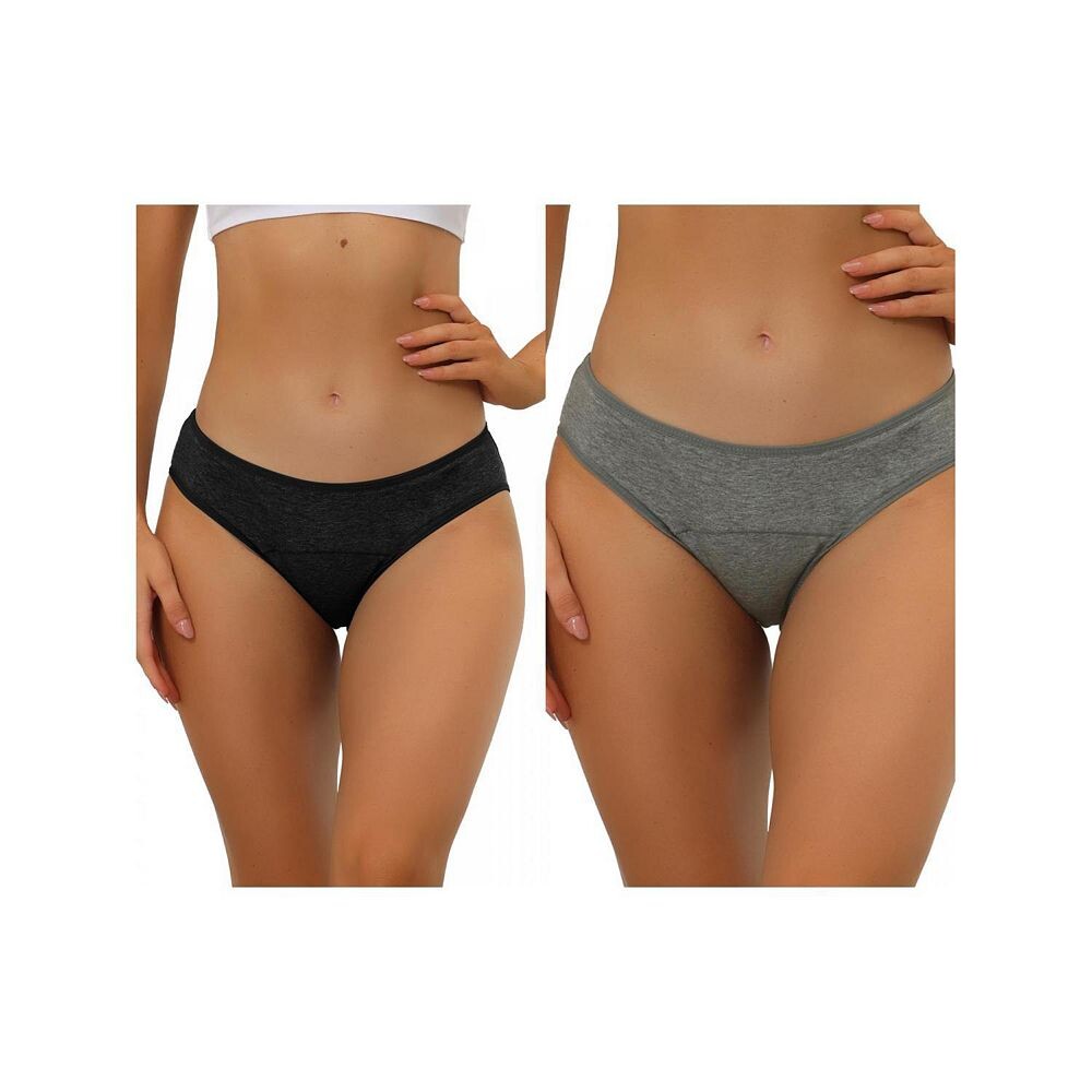 2 упаковки женского нижнего белья, хипстерские трусики со средней талией, доступны в размерах больших размеров ALLEGRA K, цвет Black Gray
2 упаковки женского нижнего белья, хипстерские трусики со средней талией, доступны в размерах больших размеров ALLEGRA K, цвет Black Gray