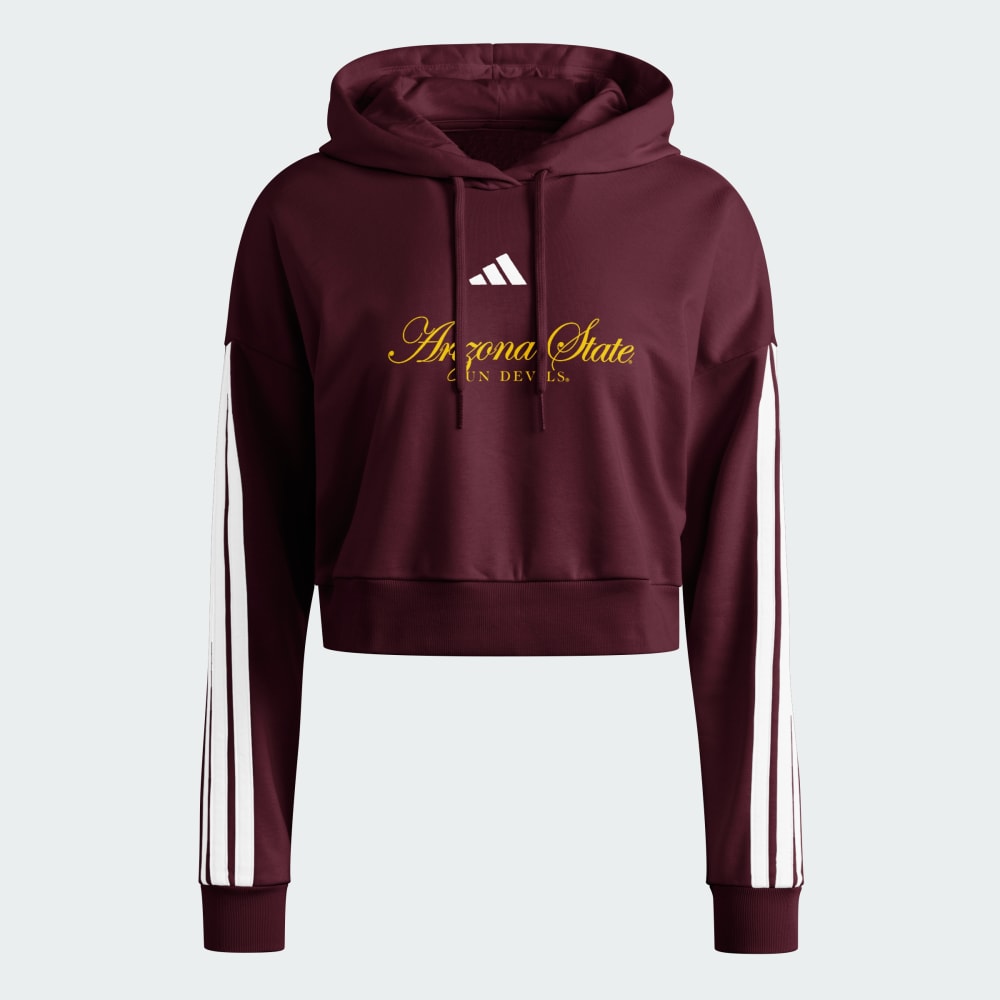 Худи Adidas ASU Essentials 3-Stripes French Terry Cropped Hoodie, цвет Team Maroon/White/Multi
Худи Adidas ASU Essentials 3-Stripes French Terry Cropped Hoodie, цвет Team Maroon/White/Multi
