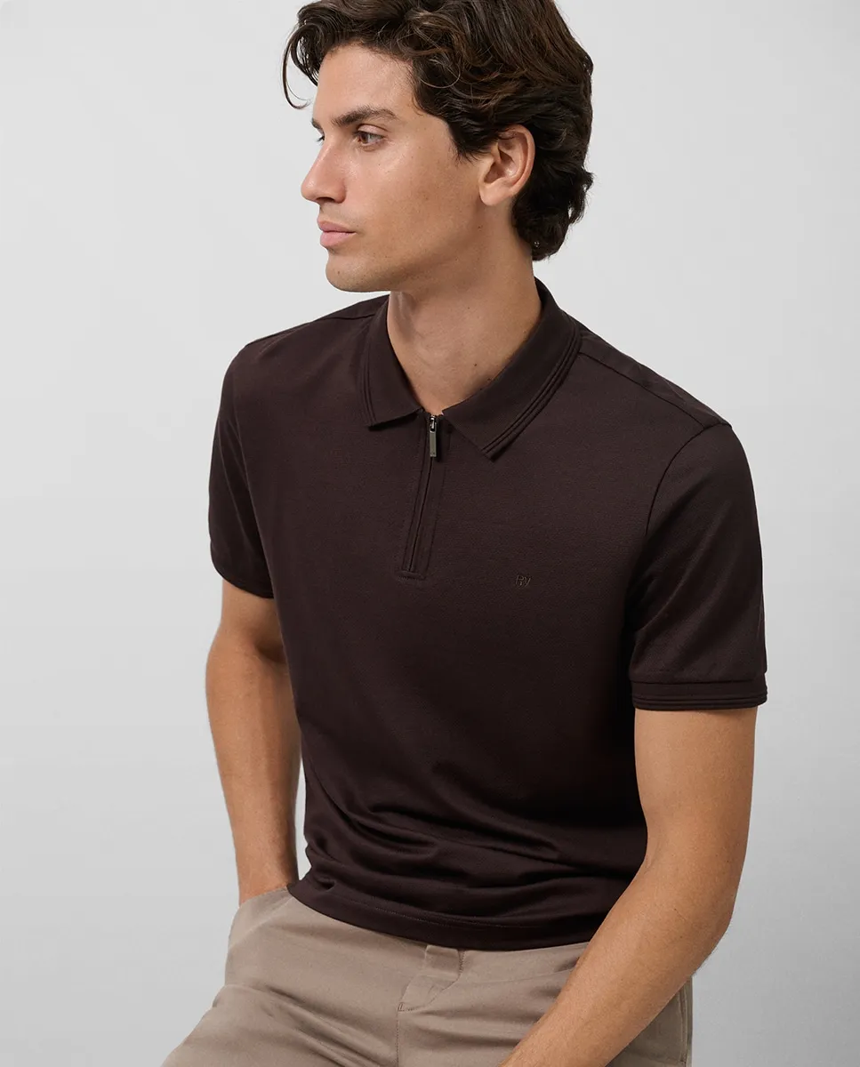 Мужская футболка поло с коротким рукавом, текстурная Roberto Verino, коричневый
Мужская футболка поло с коротким рукавом, текстурная Roberto Verino, коричневый