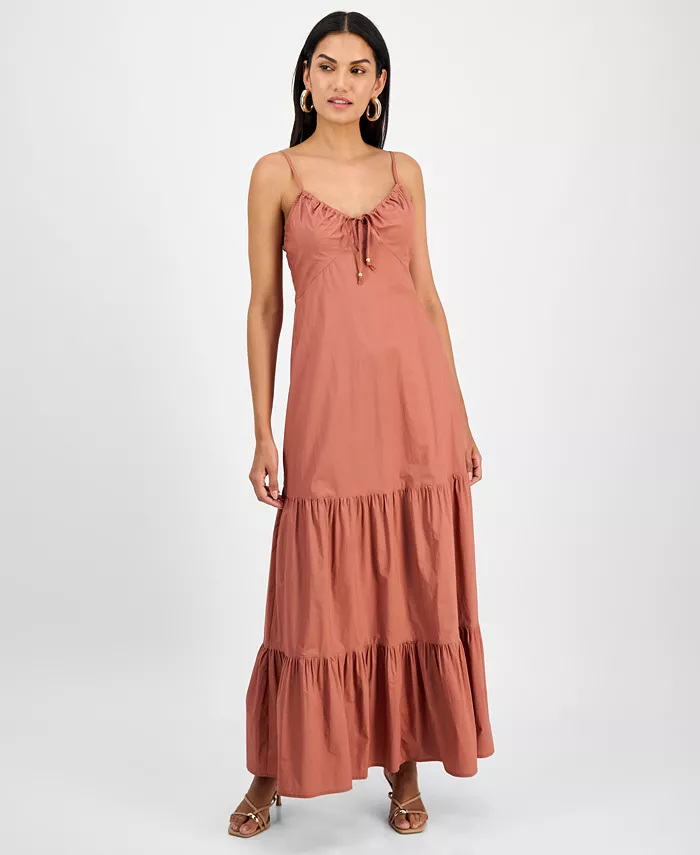 Женское хлопковое платье макси в несколько ярусов I.N.C. International Concepts, оранжевый
Женское хлопковое платье макси в несколько ярусов I.N.C. International Concepts, оранжевый