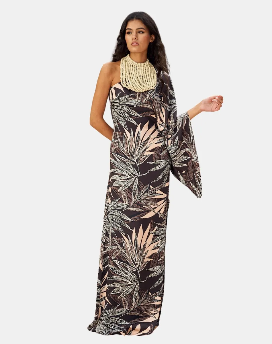 Длинное асимметричное платье Miphai, коричневый
Длинное асимметричное платье Miphai, коричневый