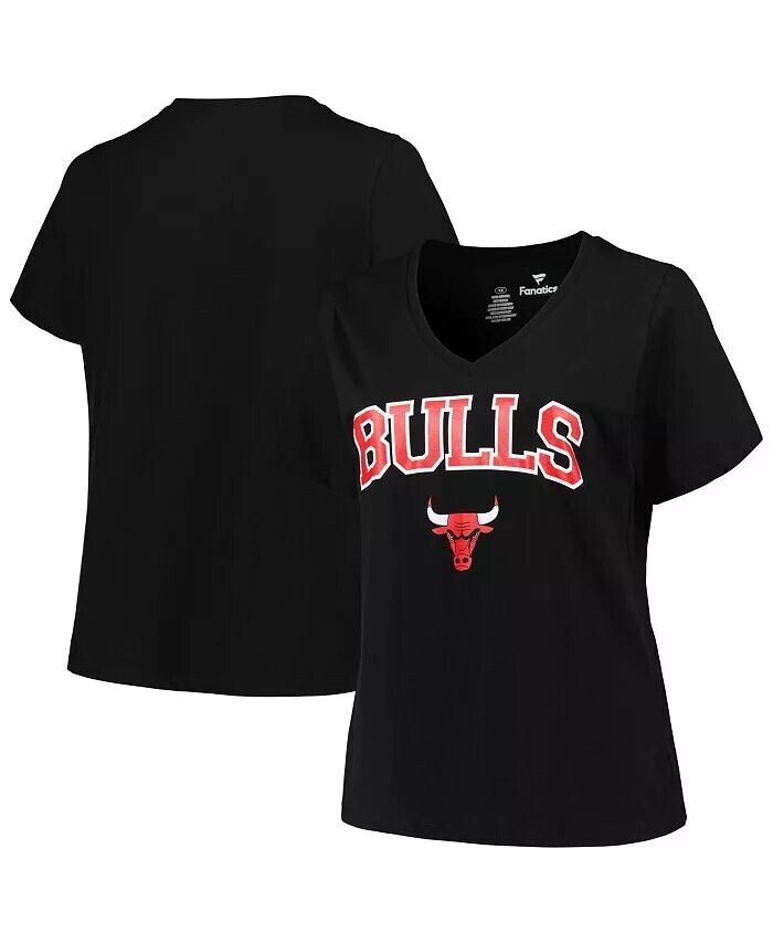 Женская черная футболка Chicago Bulls размера плюс с логотипом Arch Over и V-образным вырезом Profile
Женская черная футболка Chicago Bulls размера плюс с логотипом Arch Over и V-образным вырезом Profile