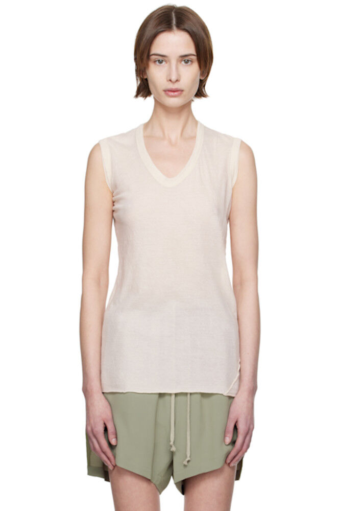 Майка Off-White Hollywood с V-образным вырезом Rick Owens 
Майка Off-White Hollywood с V-образным вырезом Rick Owens