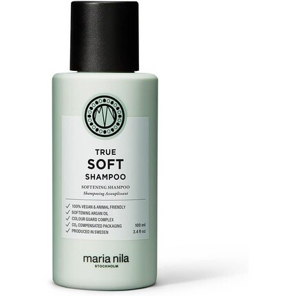 True Soft Shampoo Нежный и укрепляющий шампунь для сухих волос с насыщенным аргановым маслом 100мл, Maria Nila
True Soft Shampoo Нежный и укрепляющий шампунь для сухих волос с насыщенным аргановым маслом 100мл, Maria Nila