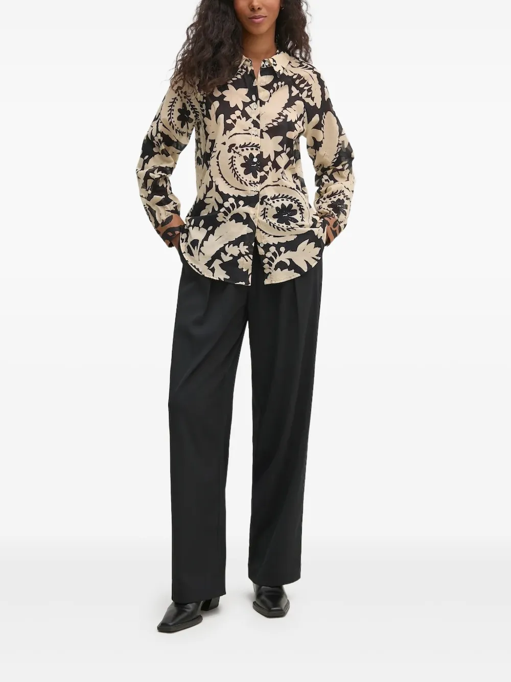 Рубашка с цветочным принтом Pedro Del Hierro, черный
Рубашка с цветочным принтом Pedro Del Hierro, черный